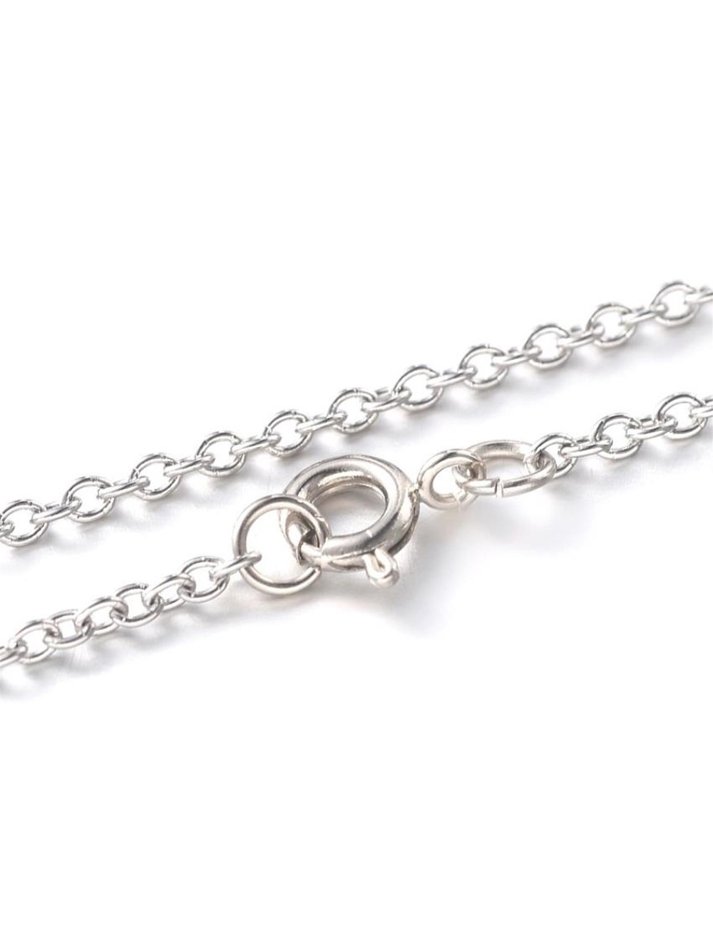 Surgical Stainless Steel Silver Rolo Chain Necklace 2mm Links 18" Long